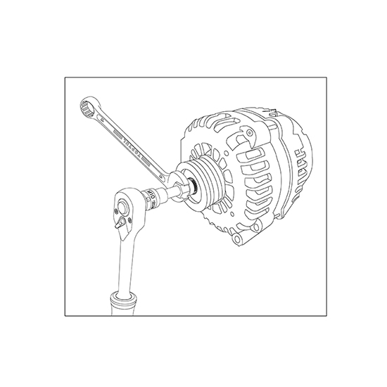 Набор для снятия шкивов генераторов 13 ед. TOPTUL JGAI1301