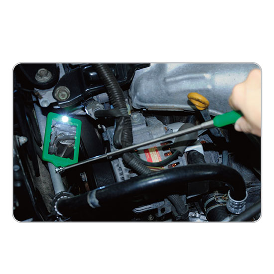 Зеркало телескопическое с подсветкой 44х66мм, 275-965мм TOPTUL JJAM0397