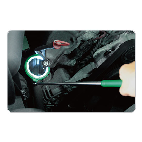 Зеркало телескопическое увеличительное с подсветкой d=55мм, 268-955мм TOPTUL JJAM0596