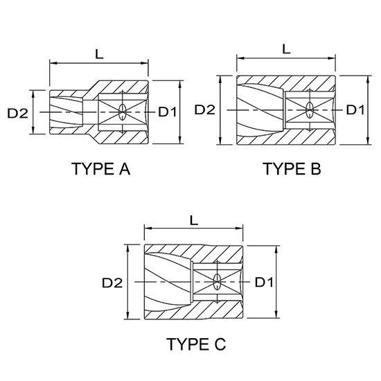 Головка для поврежденных гаек 1/2" 11мм TOPTUL BAAK1611