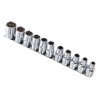 Набор головок 12-гранных 1/2" 11ед. 8~15,17,19,22мм (на планке) TOPTUL GAAQ1601U-12