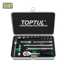 Набір інструменту 1/4" 18шт. Дюймового 3/16" -9/16" TOPTUL GCAD1811