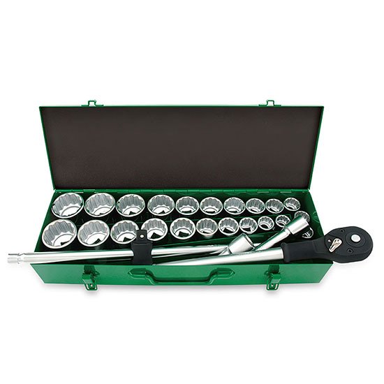 Набір інструмент метр. + Дюймового 3/4 "26шт. (12-гр.) Metal case TOPTUL GCAD2608