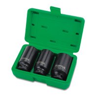 Набор ударных головок длинных для ступичных гаек 1/2" 12-гр. 3 ед. (30,32,36мм) TOPTUL GDAI0303