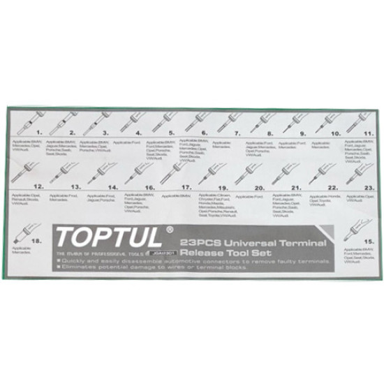Комплект специнструмента для ремонта электропроводки 23 ед. TOPTUL JGAI2301