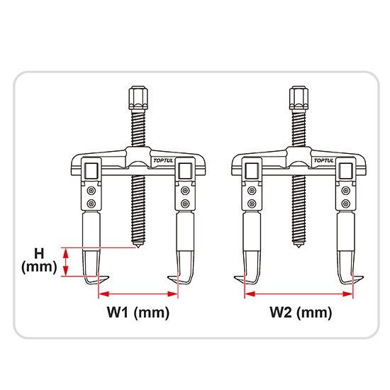 Съемник двухзахватный 160мм "рельс" TOPTUL JJAL1216