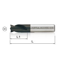 Свердло d8мм, L45мм для висвердлювання точкового зварювання TOPTUL JJAX0817