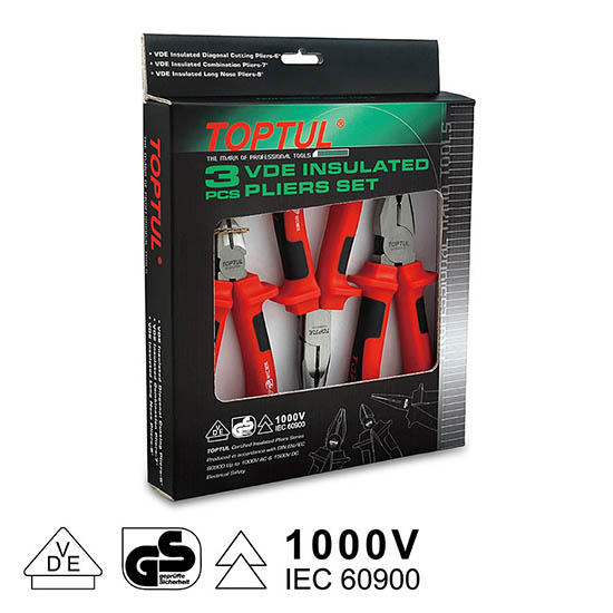 Набір щипців 3шт. (1000V) TOPTUL GAAE0301