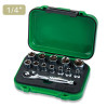 Набор инструмента 1/4" 13ед. головки с трещоткой TOPTUL GABW1301