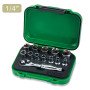Набор инструмента 1/4" 13ед. головки с трещоткой TOPTUL GABW1301