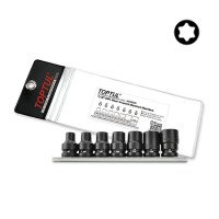 Набор головок ударных TORX 1/2" E10-E24 7ед. (звезда Давида) TOPTUL GDAG0701
