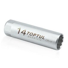 Свічкова головка 14мм 3/8" 12 гр. З пружинним фіксатором TOPTUL BAAX1214