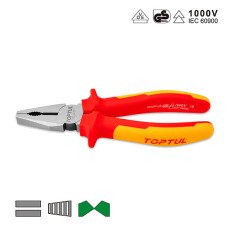 Плоскогубцы 6" 1000V VDE изолированные комбинированные TOPTUL DGCA2206