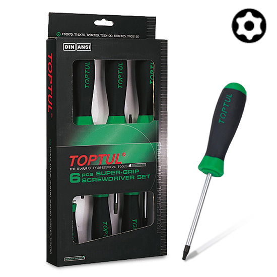 Набор отверток TORX с отверстием T10-T40 6ед. TOPTUL GAAE0610