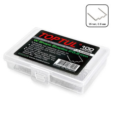 Комплект скоб для пайки пластика (100 шт, W-тип, 0.8 мм) TOPTUL JLAV0208