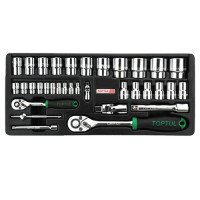 Набор инструмента 1/4" и 1/2" 34ед. (в ложементе) TOPTUL GCAT3401 Набор инструмента 1/4" и 1/2" 34ед. (в ложементе) TOPTUL GCAT3401