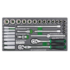 Набор инструмента 3/8" 30ед. (в ложементе) TOPTUL GEA3005