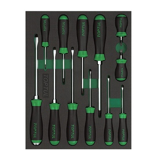 Набор отверток 12ед. (в ложементе) TOPTUL GVB1202