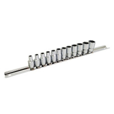 Набір головок 12-гр. 1/4" 12шт. 4 ~ 13мм (на планці) TOPTUL GAAQ0801U-12