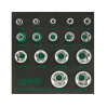 Набор головок Torx Plus EPR 1/4" 3/8" 1/2" 6EPR-32EPR 16ед. TOPTUL GABF1601
