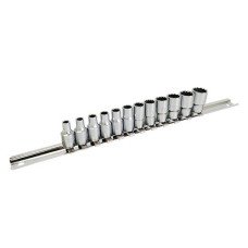 Набор головок 12-гранных 1/4" 12ед. 4~13мм (на планке) TOPTUL GAAQ0801U-12