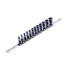 Набір головок 1/4" 12шт. 4 ~ 13мм (на планці) TOPTUL GAAQ0801U