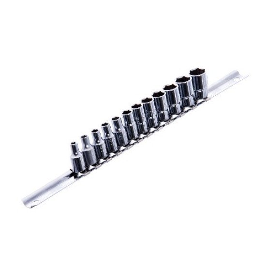 Набір головок 1/4" 12шт. 4 ~ 13мм (на планці) TOPTUL GAAQ0801U
