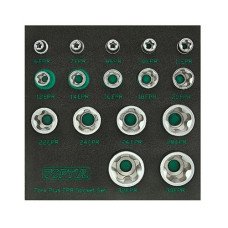 Набор головок Torx Plus EPR 1/4" 3/8" 1/2" 6EPR-32EPR 16ед. TOPTUL GABF1601