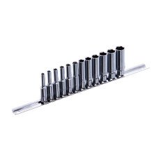 Набір головок довгих 1/4" 12шт. 4 ~ 13мм (на планці) TOPTUL GAAQ0802U