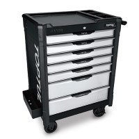 Тележка для инструмента (BUMPER SERIES) 7 секций (черная) TOPTUL TCAP0707