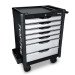 Тележка для инструмента (BUMPER SERIES) 7 секций (черная) TOPTUL TCAP0707