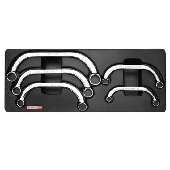 Набор ключей накидных С-обр. 10-22мм 5ед. (в ложементе) TOPTUL GAAT0504 (GAAT0503)