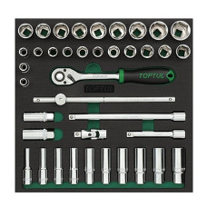 Набор инструмента 1/2" 39ед. (в ложементе) TOPTUL GVC3903