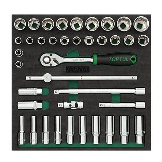 Набор инструмента 1/2" 39ед. (в ложементе) TOPTUL GVC3903