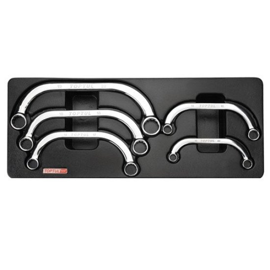 Набор ключей накидных С-обр. 10-22мм 5ед. (в ложементе) TOPTUL GAAT0504 (GAAT0503)