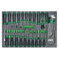 Набор инструмента комбинированный 31ед. (в ложементе) TOPTUL GED3102