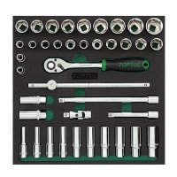 Набор инструмента 1/2" 39ед. (в ложементе) TOPTUL GVC3903