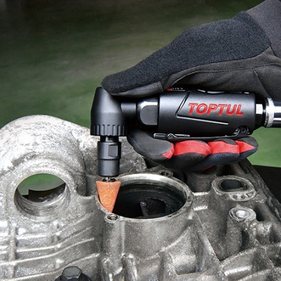 Зачистная машинка пневматическая угловая 1/4", 6мм 18000об/мин TOPTUL KASD0818