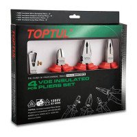 Набор пассатижей диэлектрических 4ед. 1000V VDE TOPTUL GAAE0406 Набор пассатижей диэлектрических 4ед. 1000V VDE TOPTUL GAAE0406