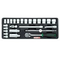 Набор инструмента 3/8" 25ед. (в ложементе) TOPTUL GCAT2501 Набор инструмента 3/8" 25ед. (в ложементе) TOPTUL GCAT2501