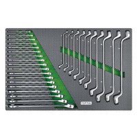 Набор ключей комбинированных и накидных 6-27мм 28ед.(в ложементе) TOPTUL GED2813