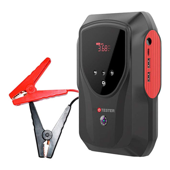 Пусковое зарядное устройство для автомобиля (бустер) с компрессором 2-в-1 Jump Starter 12V (повербанк 15800mAh) 2000А PROTESTER PRO-JS158