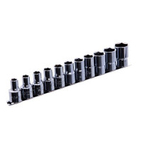 Набор головок 1/2" 11ед. 8~15,17,19,22мм (на планке) TOPTUL GAAQ1601U