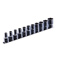 Набір головок 1/2" 11шт. 8 ~ 15,17,19,22мм (на планці) TOPTUL GAAQ1601U