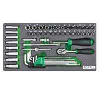 Набор инструмента комбинированный 1/4" 50ед. (в ложементе) TOPTUL GEA5004