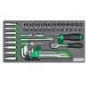 Набор инструмента комбинированный 1/4" 50ед. (в ложементе) TOPTUL GEA5004