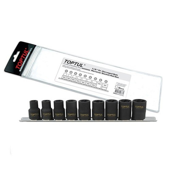 Набор головок для поврежденных гаек 9 ед. 1/2" TOPTUL GAAG0903
