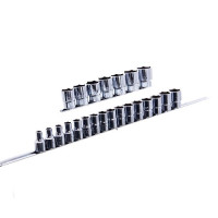 Набор головок 1/2" 23ед. 8~28,30,32мм (на планке) TOPTUL GAAQ1604U