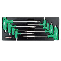 Набор шестигранников с ручкой L-обр. (в ложементе) TOPTUL GAAT0803