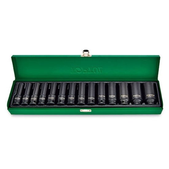 Набір головок ударних довгих 1/2" 10-32мм 14од. TOPTUL GDAD1401